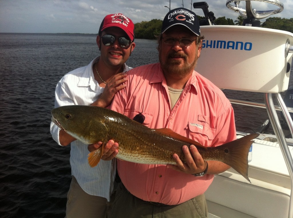 Father and son Boca Grande redfish