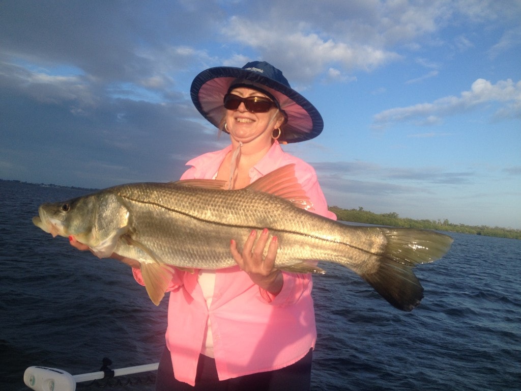 Her first Boca Grande fishing charters Snook. 