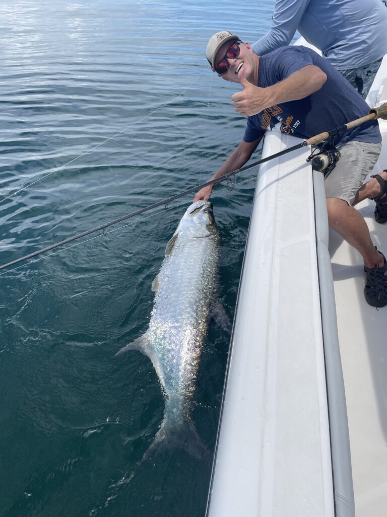 Thumbs up to a nice tarpon