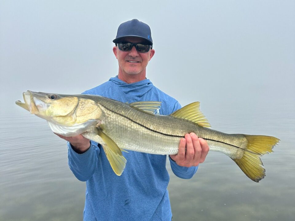 Snook caught fishing Boca Grande during a March 2026 charter trip in Charlotte Harbor